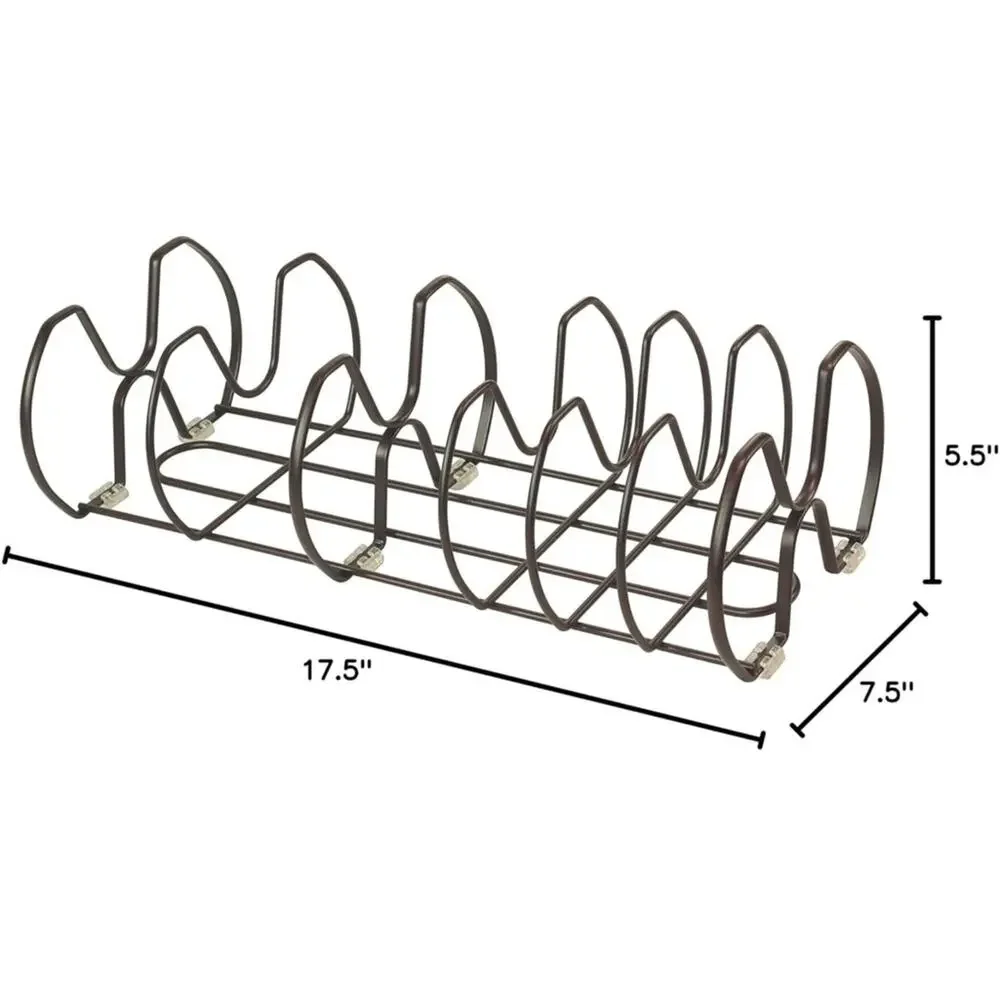 NEW Deco Brothers Pan Lid Tiered Shelf Organizer Countertop Cabinet Bronze NIP